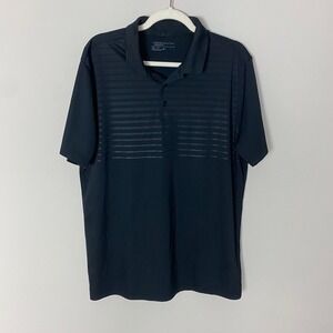 Nike Golf Victory Embossed Dri-Fit Men's Black Performance Polo Shirt Large